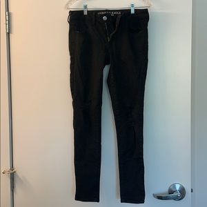 black ripped American Eagle jeans